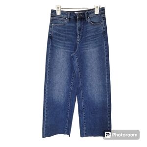 Articles Of Society Alana Hi Rise Oberlin Wide Leg Artsy Raw Hem Jeans Size 26